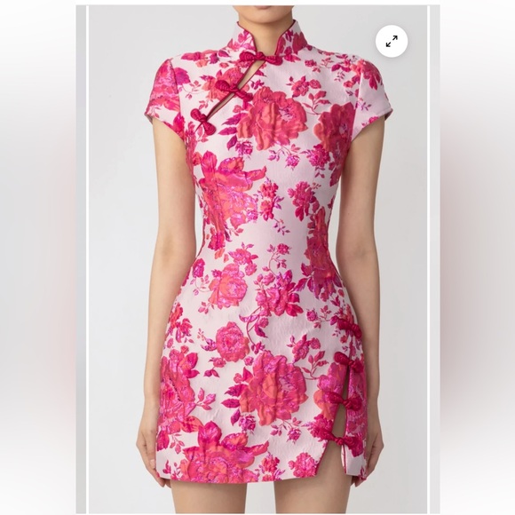 Sau Lee JADA JACQUARD MINI DRESS